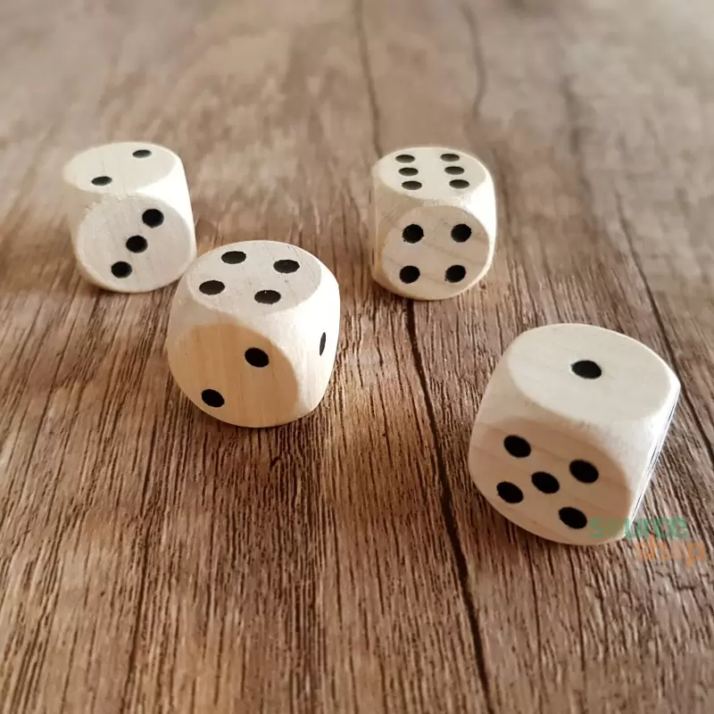 Dé à jouer en bois d'érable - 1.8cm - Made in Jura