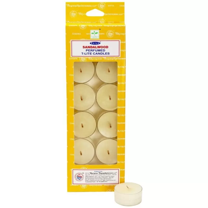 Boîte de 12 bougies Bois de Santal - Satya