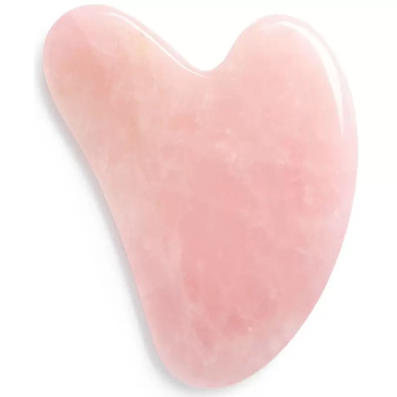 Gua Sha en quartz rose