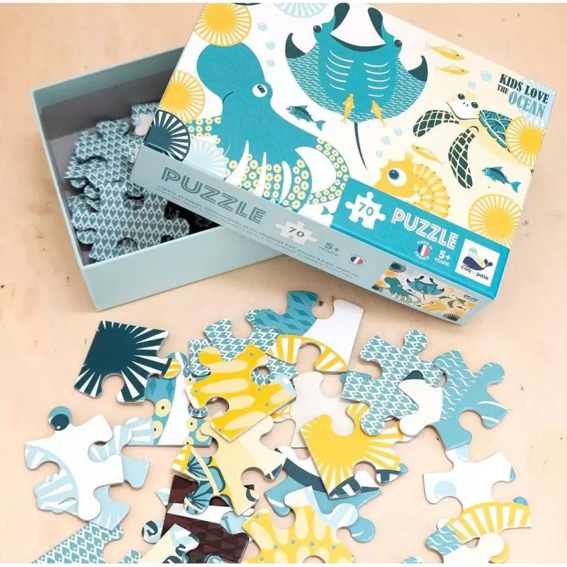 Puzzle Oceans - 70 pièces - 5 ans et + - Coq en Pâte