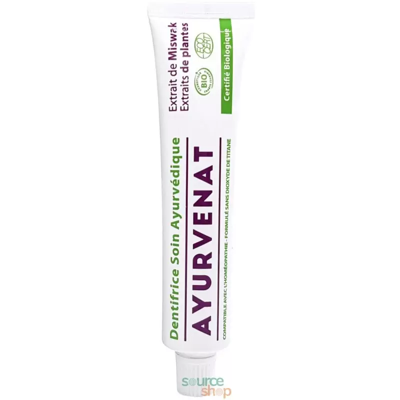 Dentifrice ayurvédique BIO au Meswak - 75ml - Ayurvenat