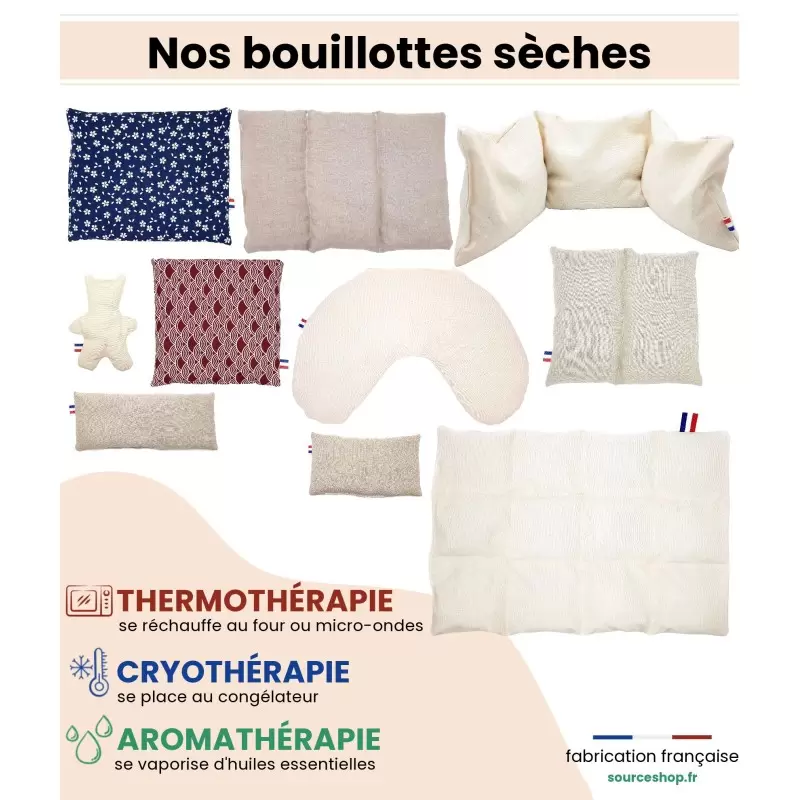 Petite bouillotte pour yeux BIO en graines de lin