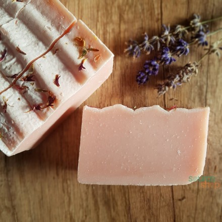 Savon au lait de chèvre & lavandin 135g -Savonnerie Artisanale du Jura