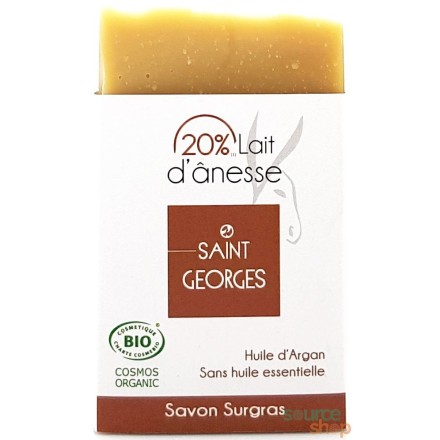Savon BIO au lait d'ânesse & argan - sans huiles essentielles - Saint-Georges