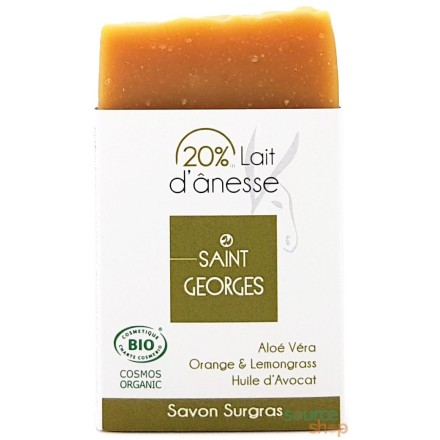 Savon BIO au lait d'ânesse & avocat - aloe & agrumes - Saint-Georges
