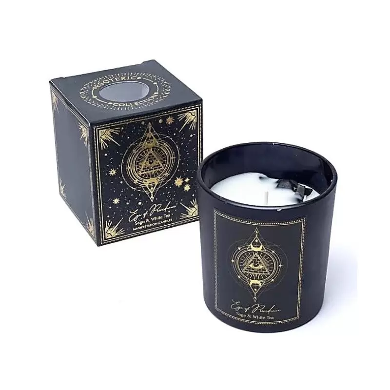 Bougie Sauge, Thé blanc & Obsidienne noire - Eye of Providence - PureWorks