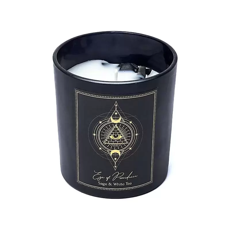 Bougie Sauge, Thé blanc & Obsidienne noire - Eye of Providence - PureWorks