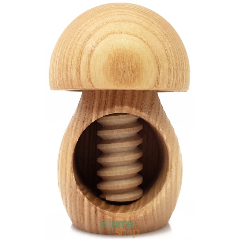 Casse-noix à vis Champignon en bois de frêne du Jura