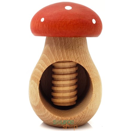 Casse-noix à vis Champignon en bois de hêtre du Jura
