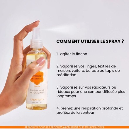Spray d'ambiance Créativité - Chakra Sacré - Svadhisthana - Aromafume