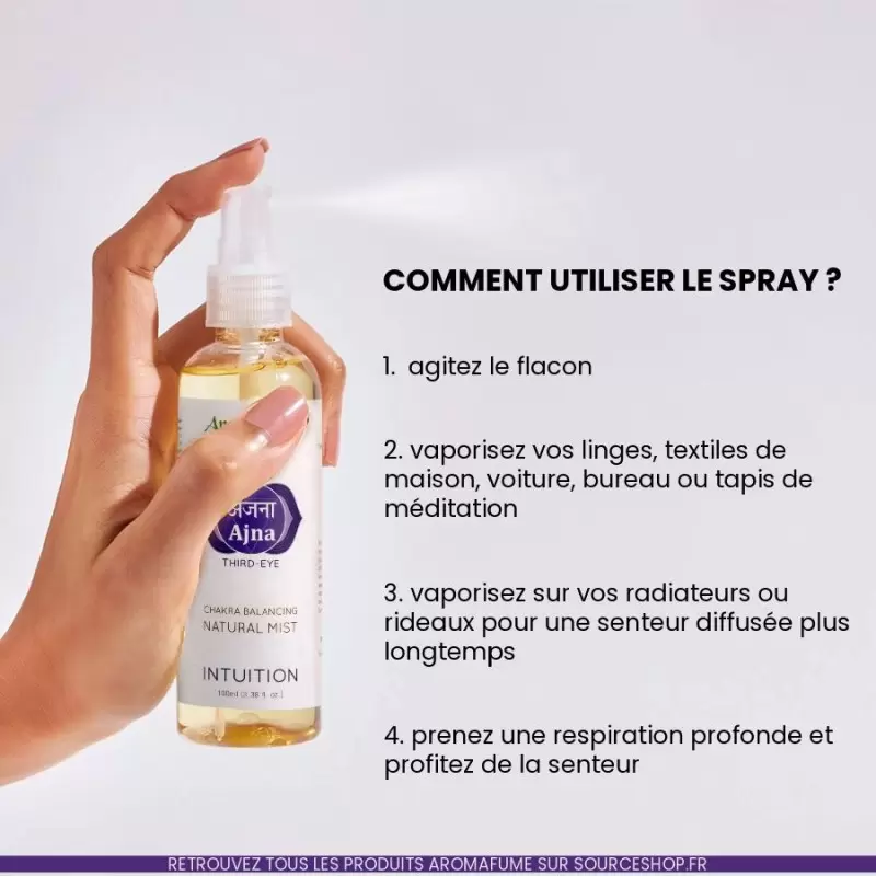 Spray d'ambiance Intuition - Chakra du 3ème Oeil - Ajna - Aromafume