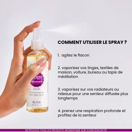 Spray d'ambiance Bonheur - Chakra Couronne - Sahasrara - Aromafume