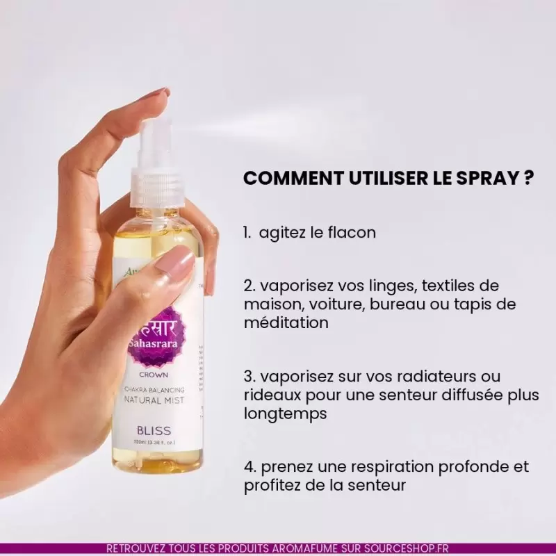 Spray d'ambiance Bonheur - Chakra Couronne - Sahasrara - Aromafume