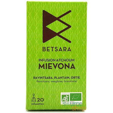 Infusion Atchoum BIO ravintsara, plantain, ortie - Mievona - BeTsara
