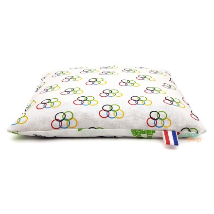 Coussin bouillotte BIO noyaux de cerises - Artisanal & Français - édition limitée Jeux Olympiques 2024 de Paris