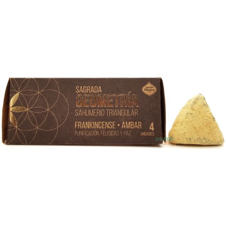 Pyramide d'encens Ambre & Oliban - Géométrie Sacrée - Sagrada Madre