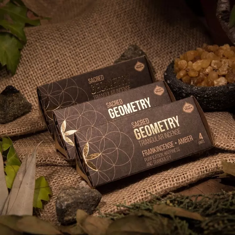 Pyramide d'encens Ambre & Oliban - Géométrie Sacrée - Sagrada Madre