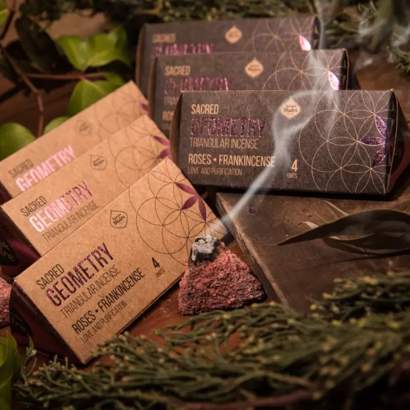 Pyramide d'encens argentin Rose & Oliban - Sagrada Madre