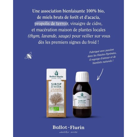 Sirop d'hiver BIO à la Propolis noire - Ballot Flurin