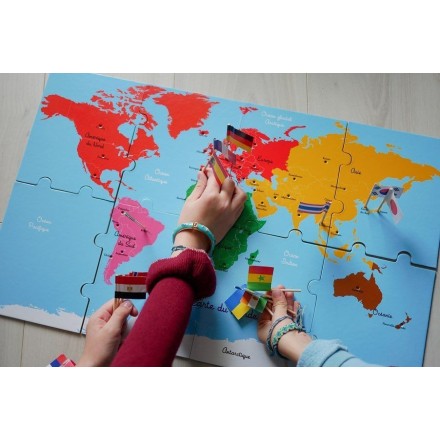 Mon coffret Montessori des drapeaux du monde - Nathan