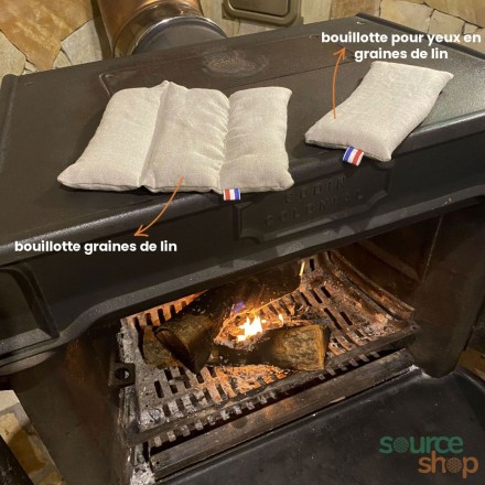 Coussin bouillotte BIO graines de lin - Artisanal & Français