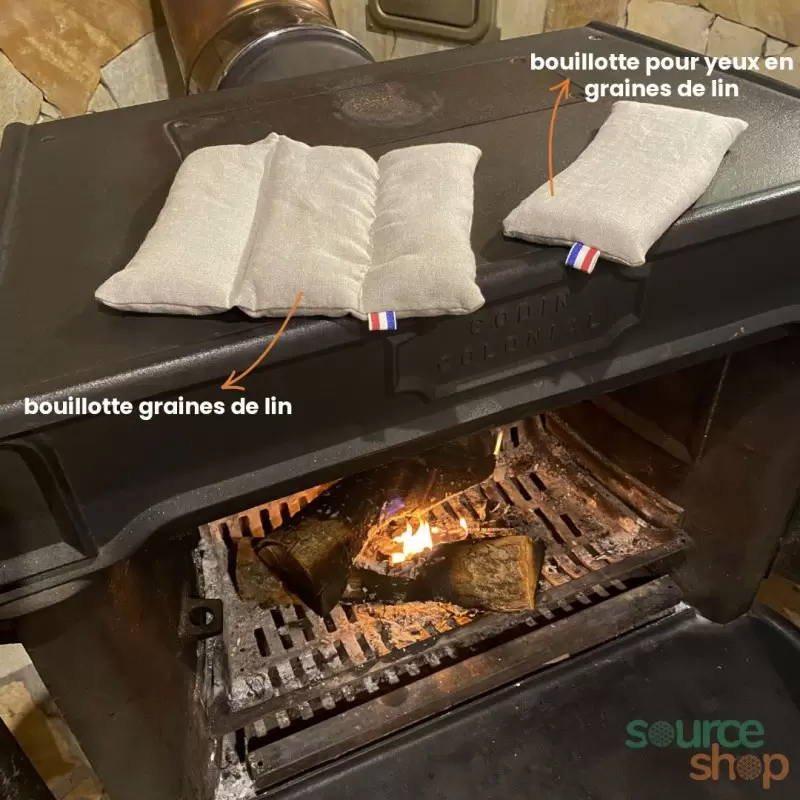 Petite bouillotte pour yeux BIO en graines de lin