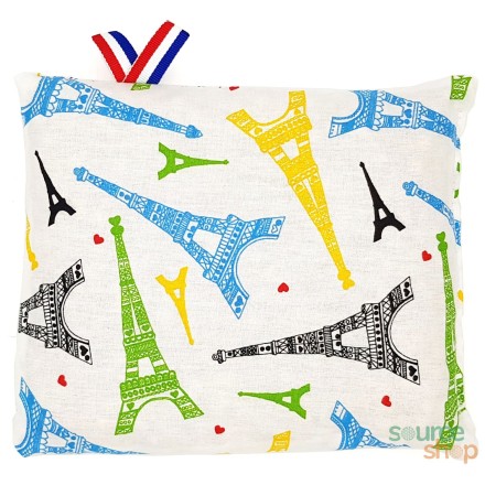 Coussin bouillotte BIO noyaux de cerises - Artisanal & Français - édition limitée Jeux Olympiques 2024 de Paris