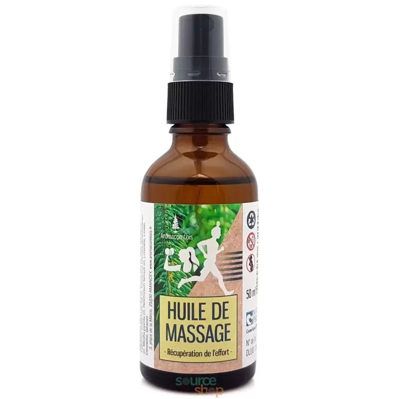 Huile de massage Récupération de l'effort BIO du Jura - Aromacomtois