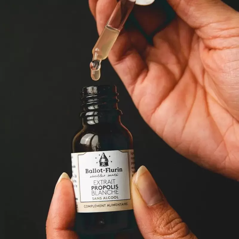 Extrait de Propolis Blanche Bio sans alcool - 15ml | Ballot Flurin