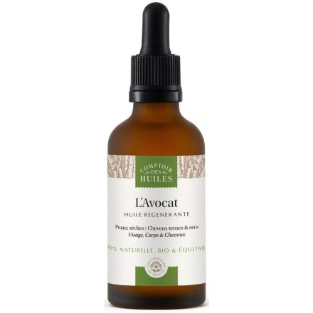 Huile d'avocat BIO - 50ml - Comptoir des Huiles
