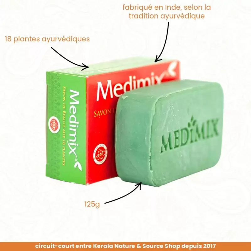 Savon ayurvédique Medimix aux 18 plantes - 125g - Kerala Nature
