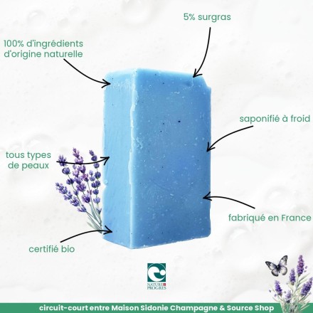Savon BIO au Lavandin - Maison Sidonie Champagne