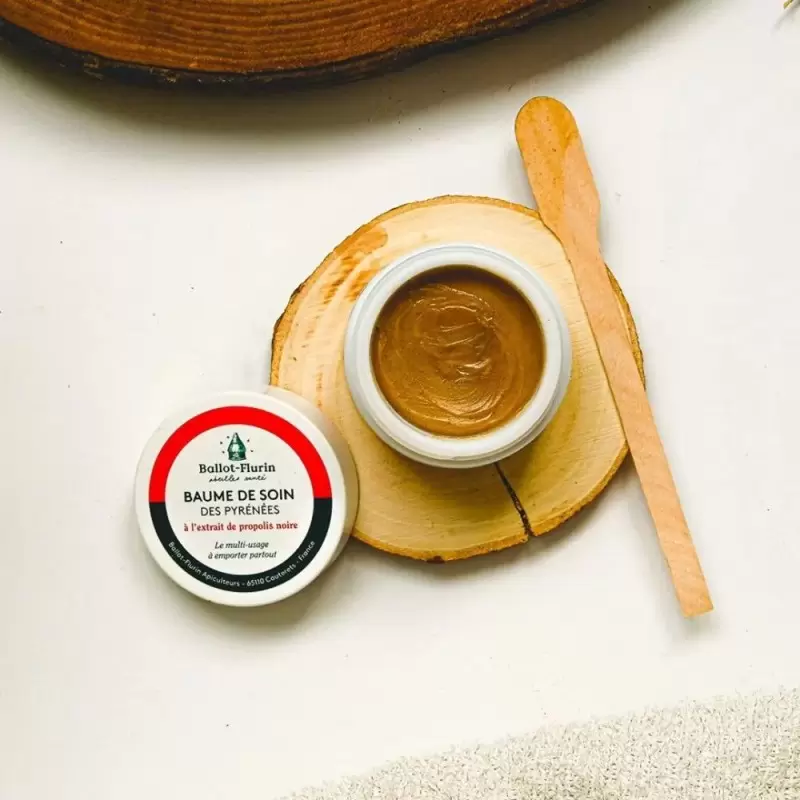 Baume de soin des Pyrénées Bio propolis noire | Ballot-Flurin