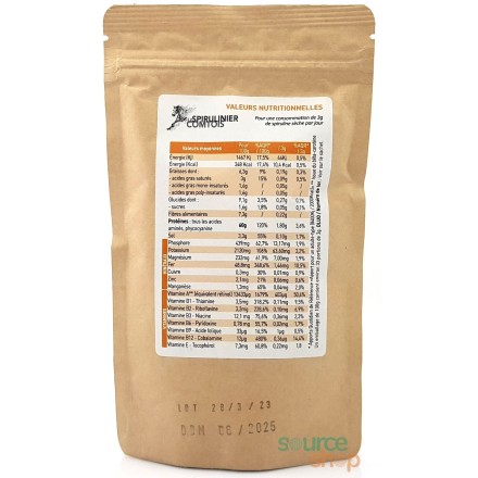 Spiruline pure Bio en paillettes du Jura - Production paysanne