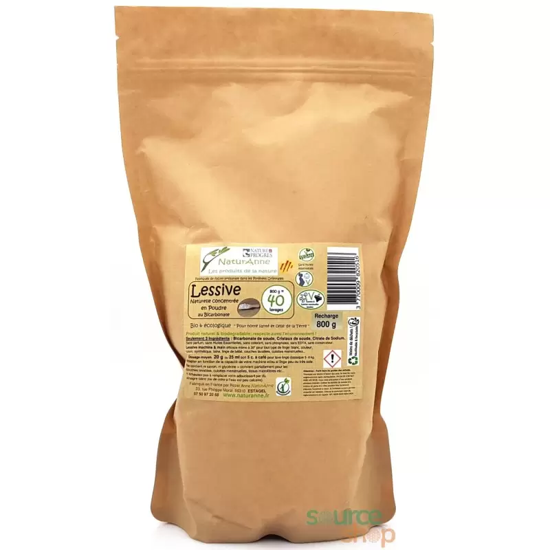 Lessive concentrée en poudre BIO au bicarbonate - NaturAnne