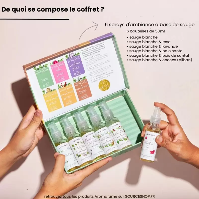 Coffret 6 Sprays d'ambiance Sauge Blanche - Aromafume