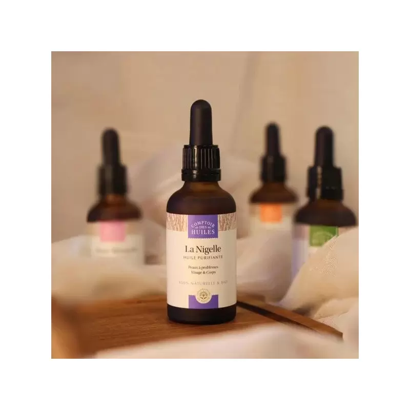 Huile de nigelle bio purifiante | Comptoir des Huiles