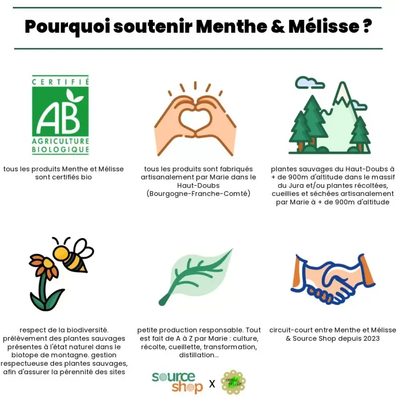 Teinture mère de propolis Bio - Menthe et Mélisse