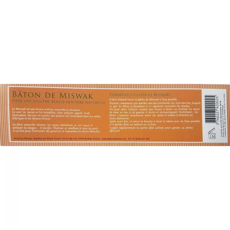 Bâton de Miswak naturel - Siwak 
