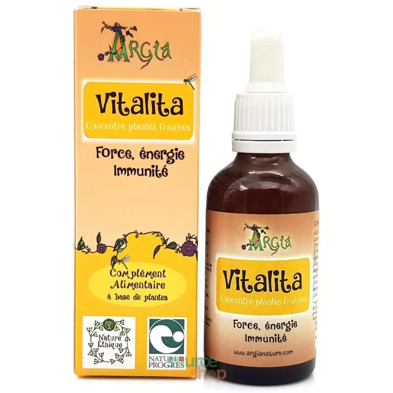 Concentré de plantes BIO - énergie & immunité - Vitalita - Argia