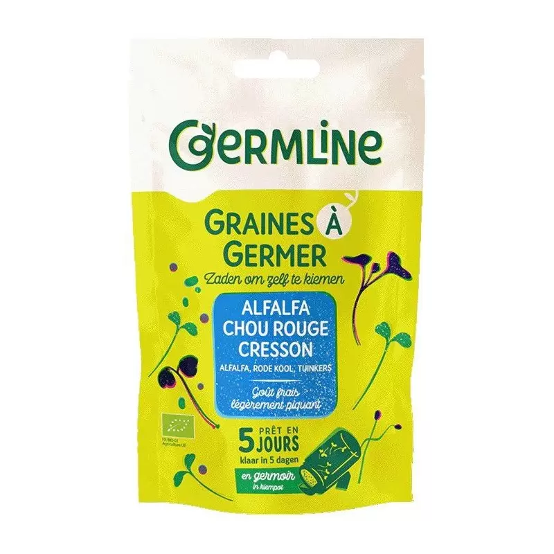 Graines à germer Alfalfa, Cresson & Chou rouge BIO - 150g