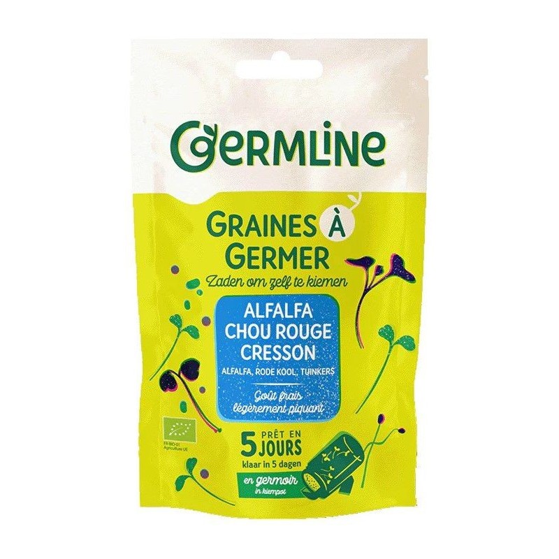 Graines à germer Alfalfa, Cresson & Chou rouge BIO - 150g