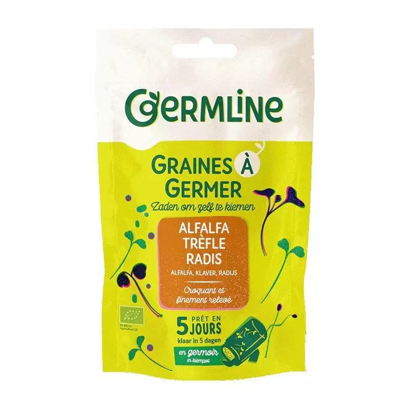 Graines à germer Alfalfa, Trèfle & Radis BIO - 150g