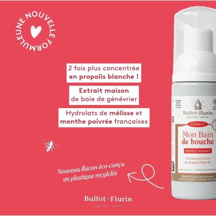 Bain de bouche BIO à la Propolis blanche - 50ml - Ballot-Flurin