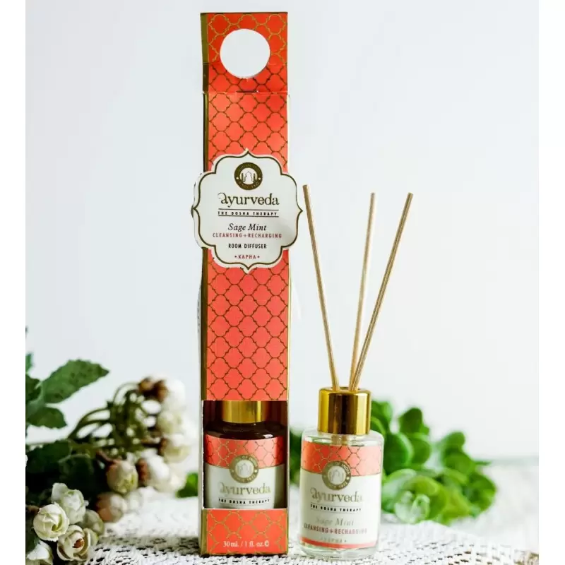 Diffuseur de parfum à bâtonnets Sauge & Menthe - Kapha - Song of India