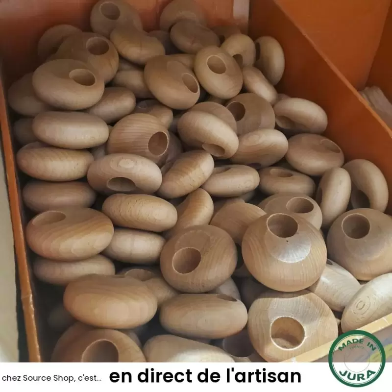 Tourne pouce anti-stress en bois de Hêtre du Jura - Artisanal et local