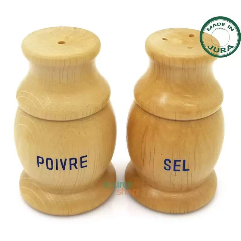 Kit sel & poivre en bois de charme du Jura - Artisanal & Local