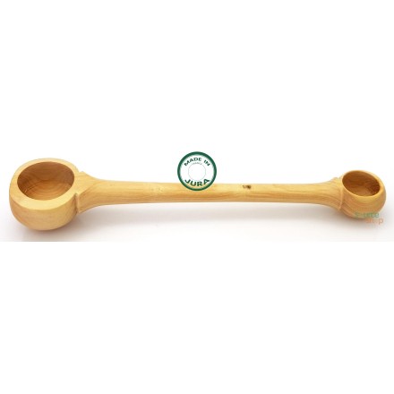 Cuillère doseuse à épices double en buis du Jura - Artisanale & Locale