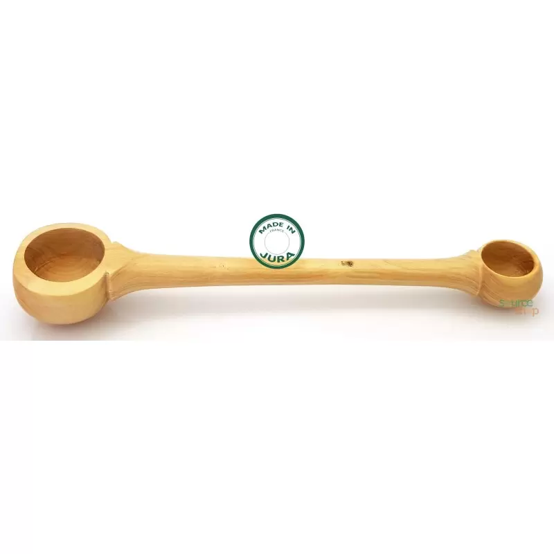 Cuillère doseuse à épices double en buis du Jura - Artisanale & Locale