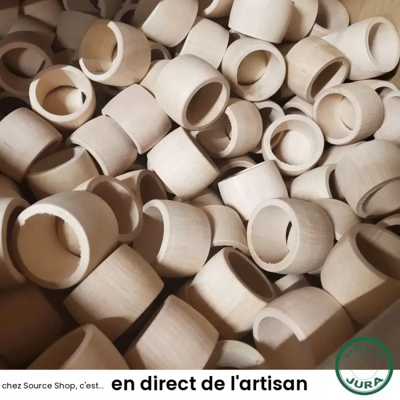 Rond de serviette en bois de Charme  du Jura - Artisanal & Local
